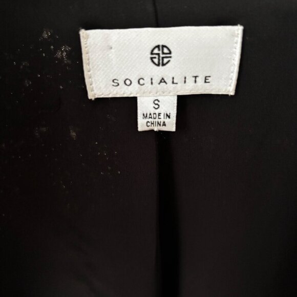 Women's‎ Socialite Sequin Bomber Jacket, Size Small Black Silver Glitter Excel - Picture 4 of 8